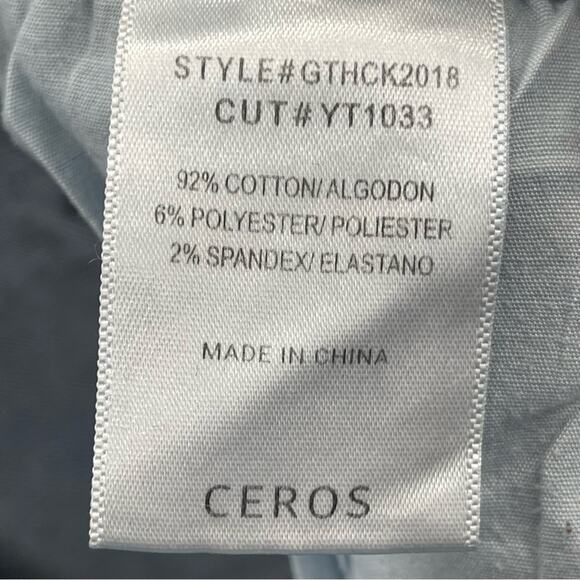 CEROS High Rise Medium Wash Slim Fit Distressed Raw Hem Button Fly Jeans Size 31 - Picture 8 of 9